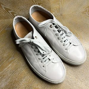 GOOD MAN BRAND Grey EDGE LO-TOP SNEAKER: MONO |NAPPA LEATHER 9